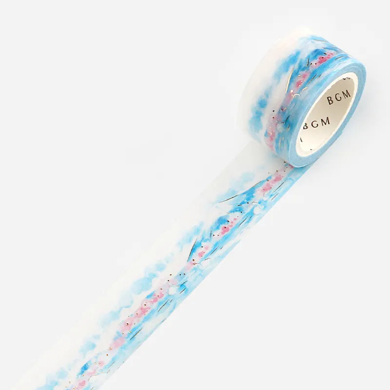 BGM | Washi tape diseño de Monte fuji en acuarela