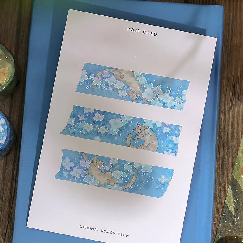 BGM | Washi Tape Gato en Mar de Flores