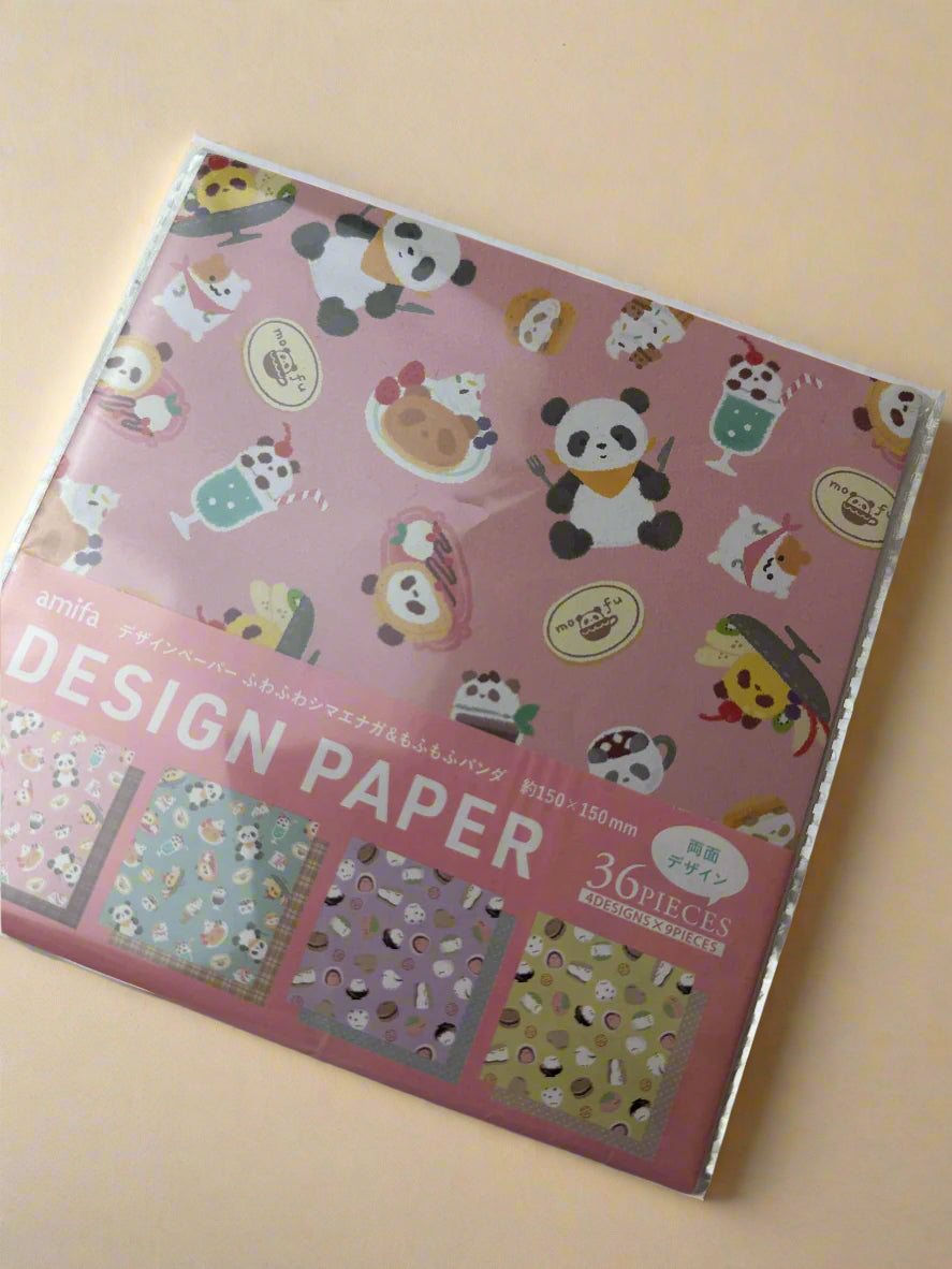 Amifa | Set de Papeles Decorativos Pandas y Pajaritos
