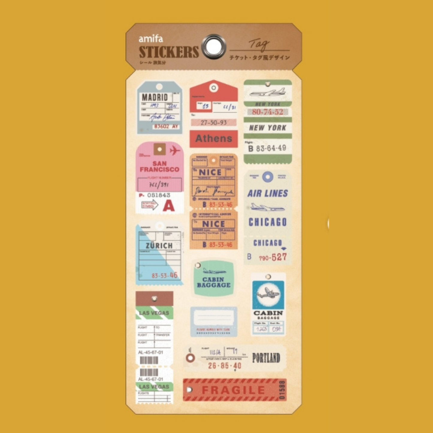 Amifa | Pegatinas Retro de Viaje – Billetes de tren