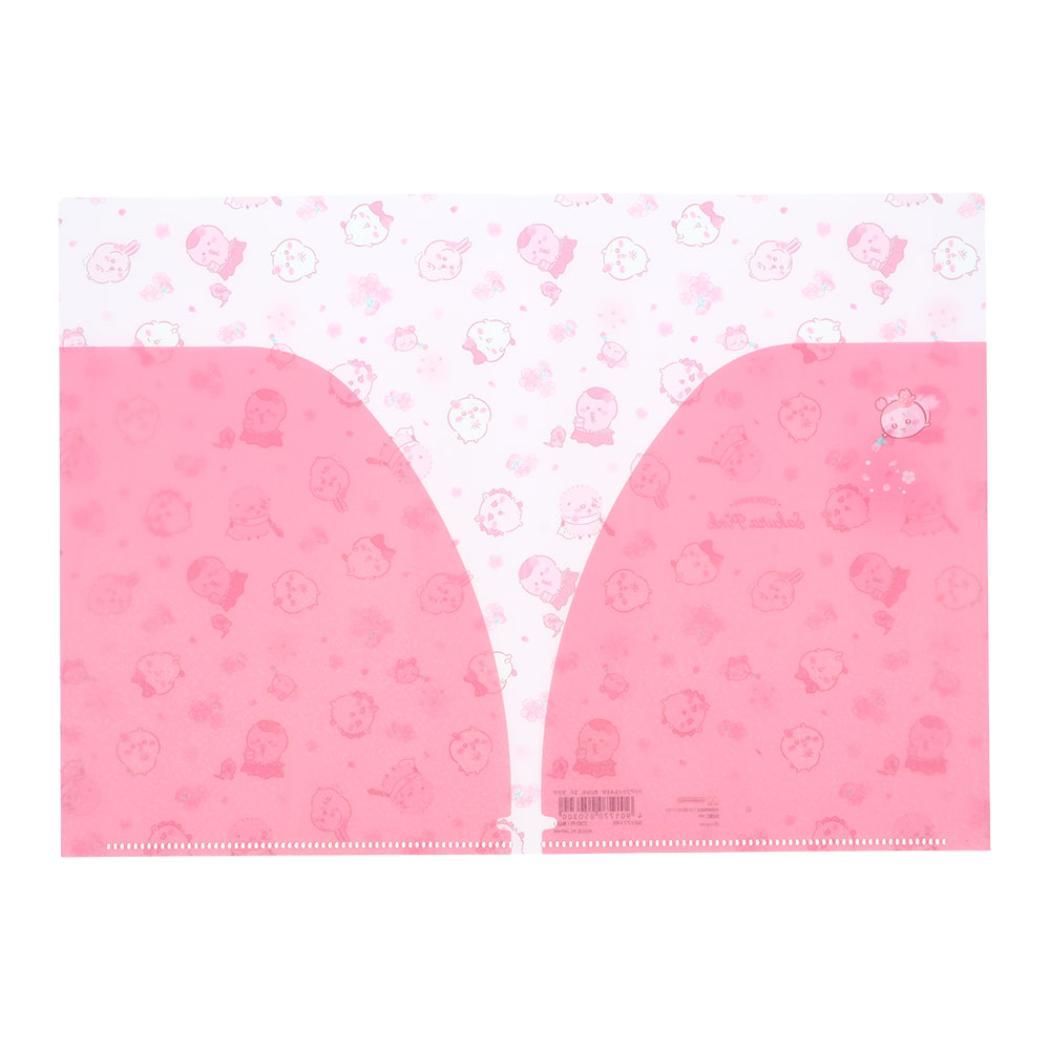 Portadocumentos japonés Chiikawa “Sakura Pink” tamaño A4, diseño pastel súper tierno para organizar documentos. Disponible en Nagomi Papelería.