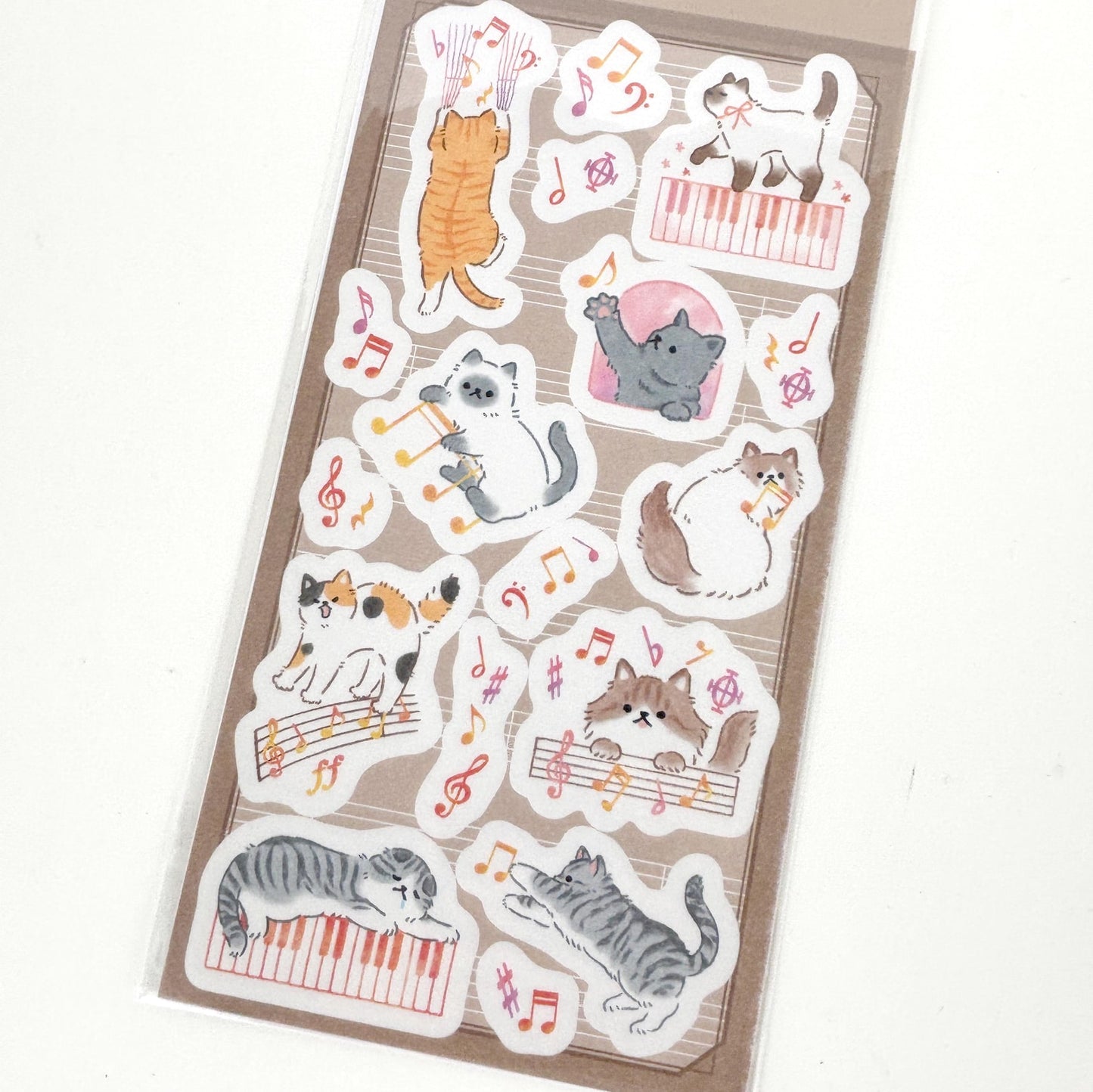 Daiso| Pegatinas Music Animal – Notas Musicales