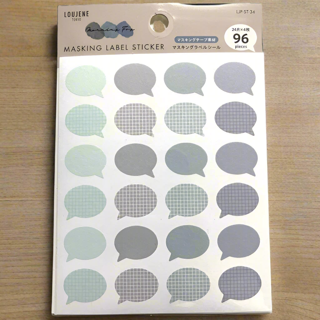 Loujene | Pegatinas de burbujas de dialogo rosas y azules