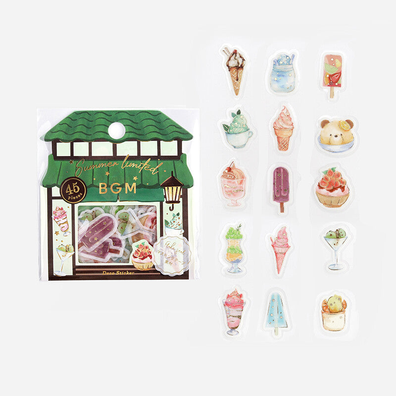 Pegatinas flakes de BGM, dulces típicos del verano en Japón