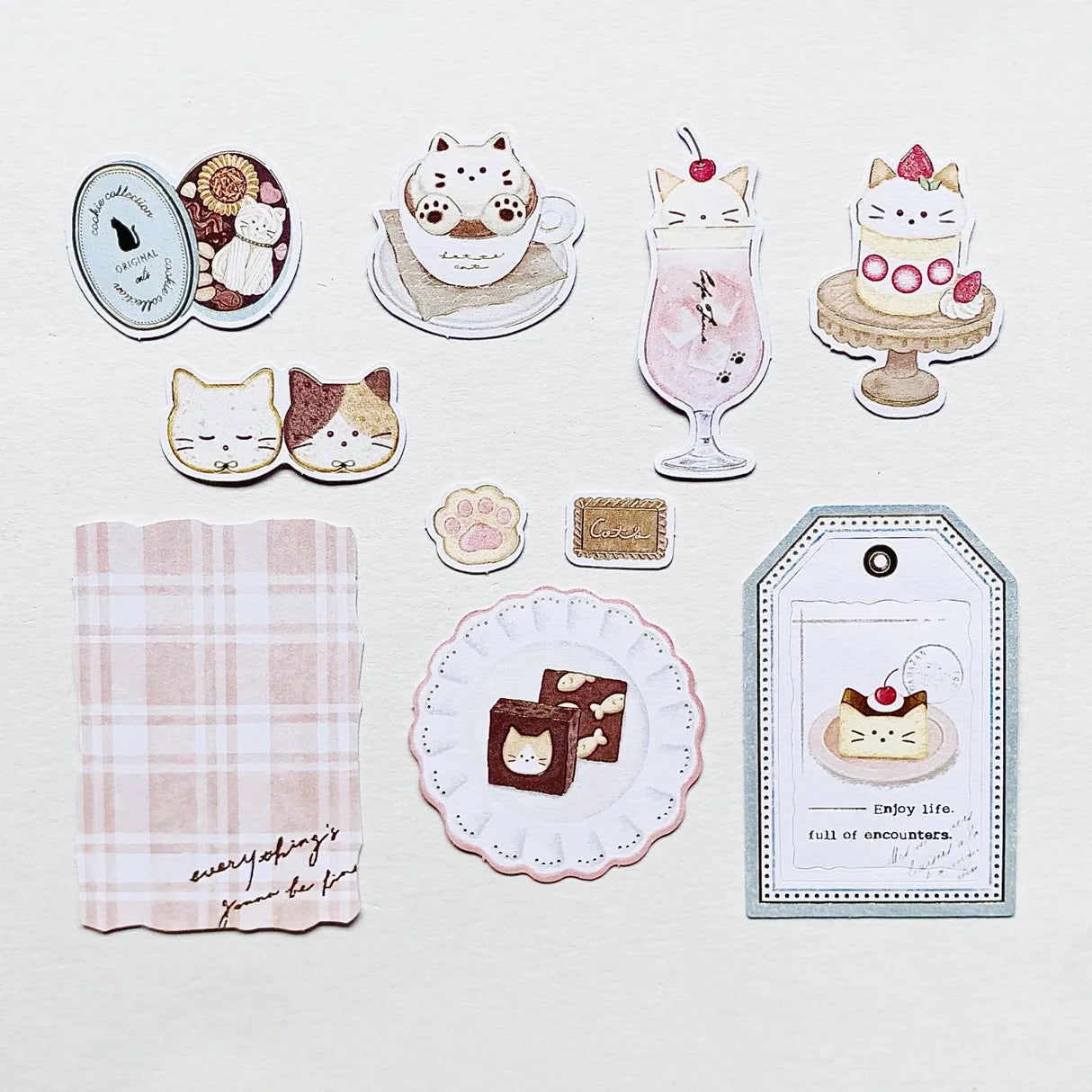 Q-lia | Pegatinas Decorativas de Postres y Animales | Flakes