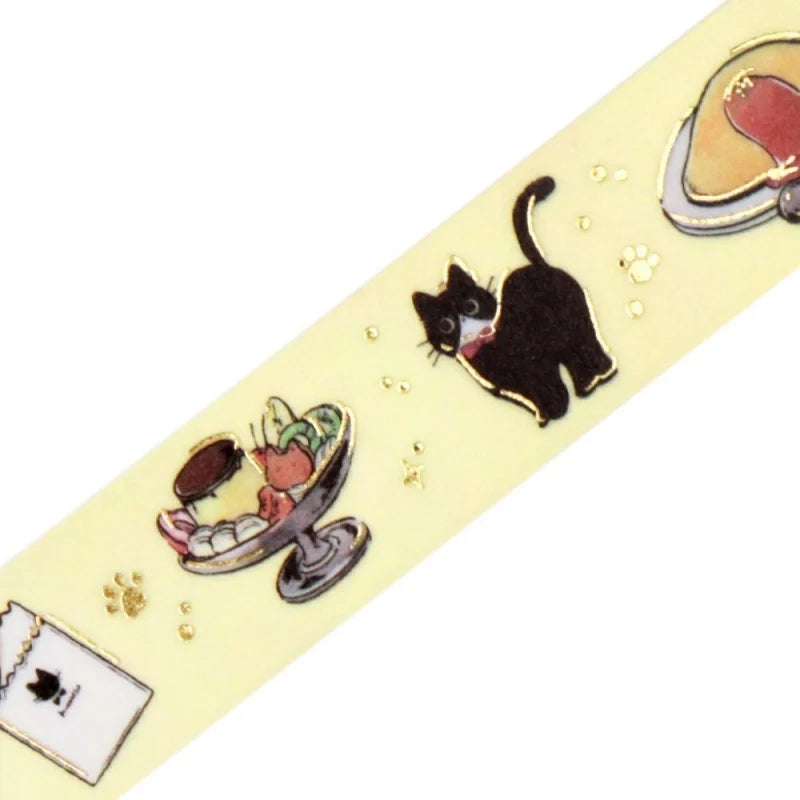 BGM | Washi Tape Decorativa Black Cat Cafe | Masking Tape