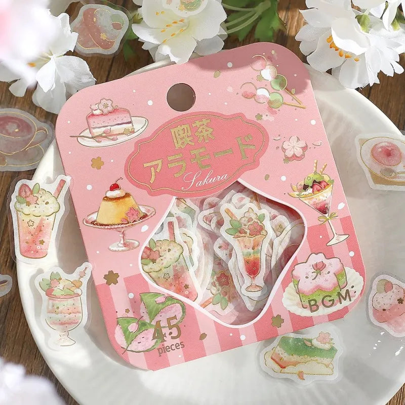 BGM | Pegatinas Decorativas Sakura Café A La Mode Edición Limitada | Flakes