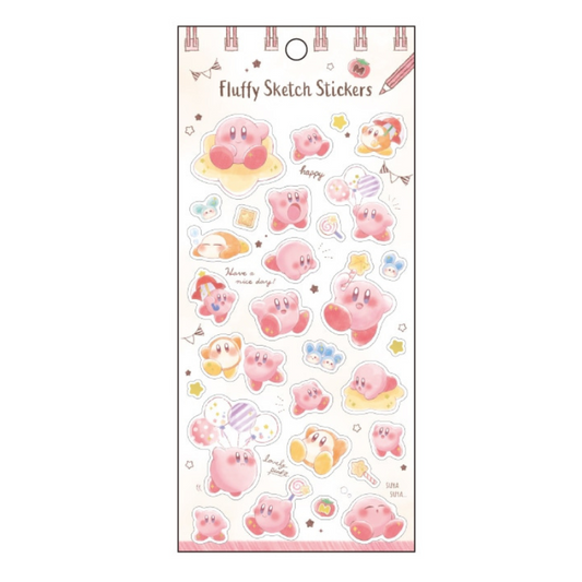 Kamio | Pegatinas Decorativas Fluffy Sketch Kirby | Nintendo