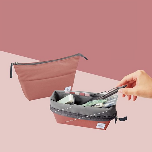 Kokuyo | Estuche Para Bolígrafos Rosa Terracota