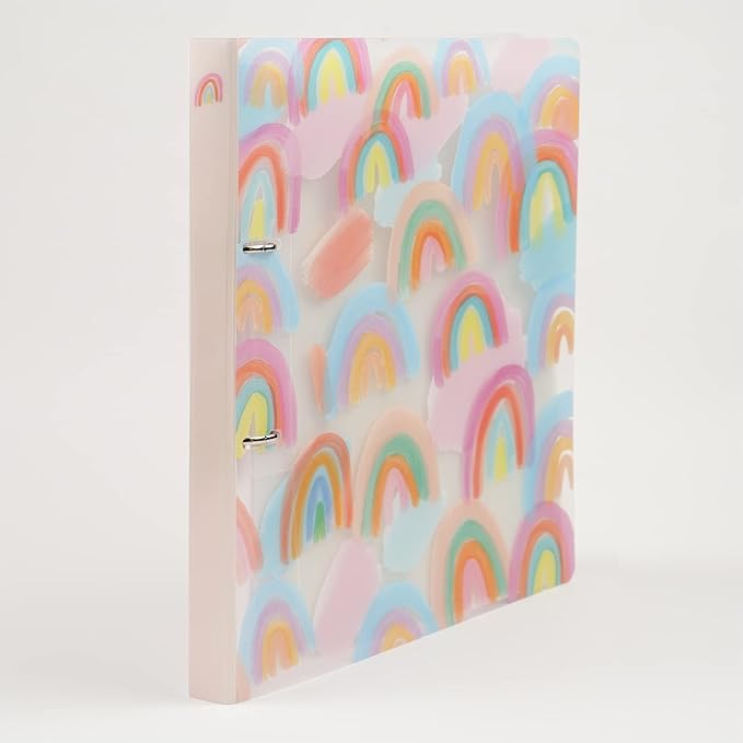 Greeting Life | Carpeta B5 de 2 Anillas con Archivos | Rainbow Chic