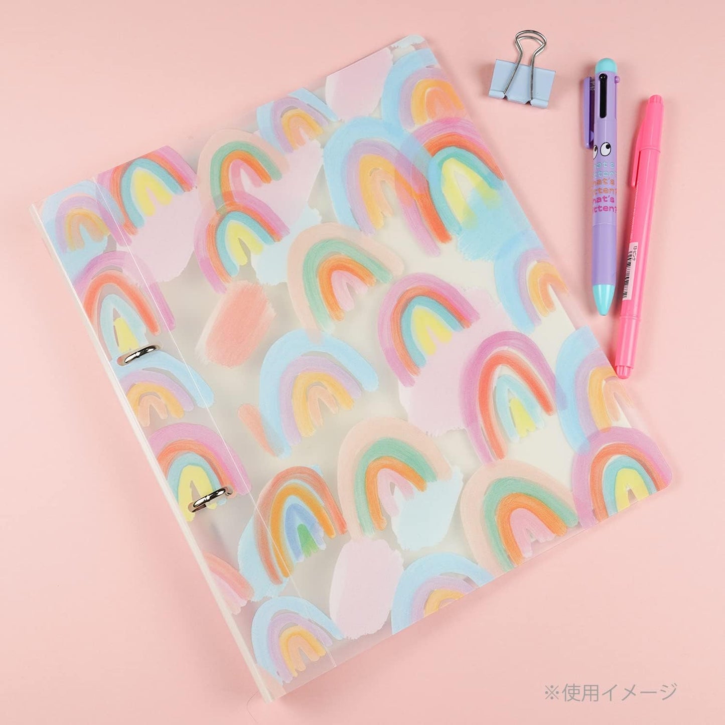 Greeting Life | Carpeta B5 de 2 Anillas con Archivos | Rainbow Chic