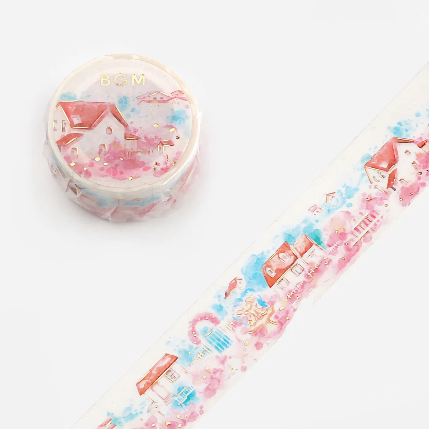 cinta decorativa japonesa bgm ilustracion casa flores papeleria japonesa españa