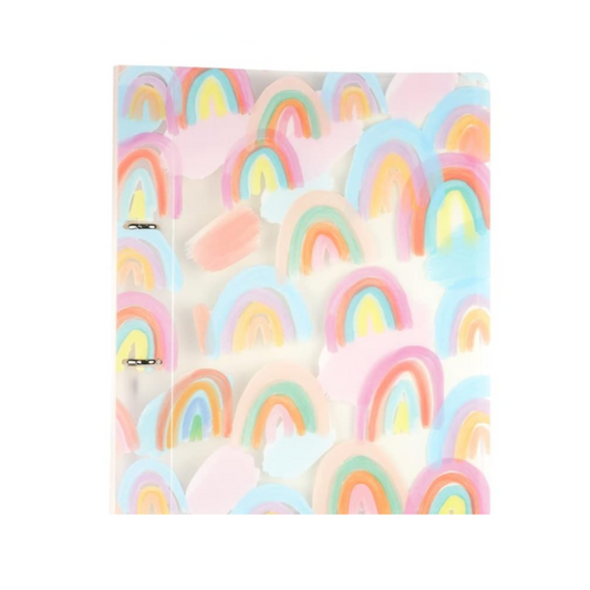 Greeting Life | Carpeta B5 de 2 Anillas con Archivos | Rainbow Chic