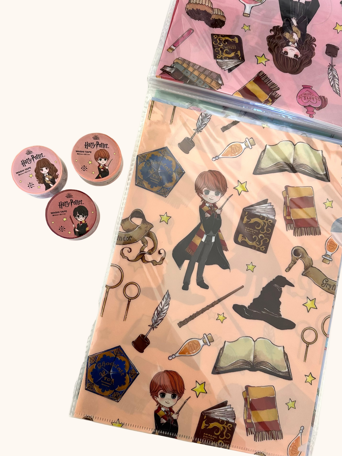 Harry Potter | Set Especial 5 folders + 3 Washi Tapes