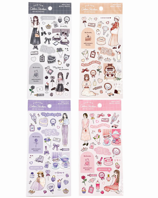 Pack de pegatinas coloridas ideales para planificadores, cartas y diarios creativos. Material de alta calidad y acabado perfecto