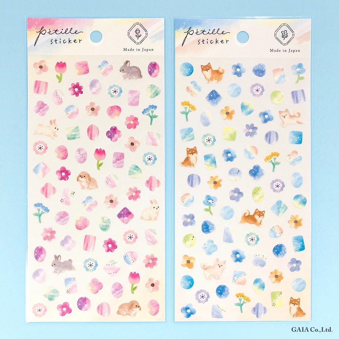 Gaia | Mini Pegatinas Petille Stickers - Flores y Animales