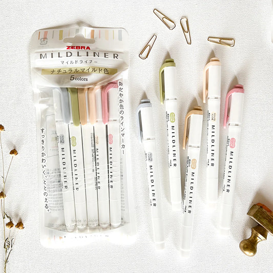 zebra mildliner earth colors 