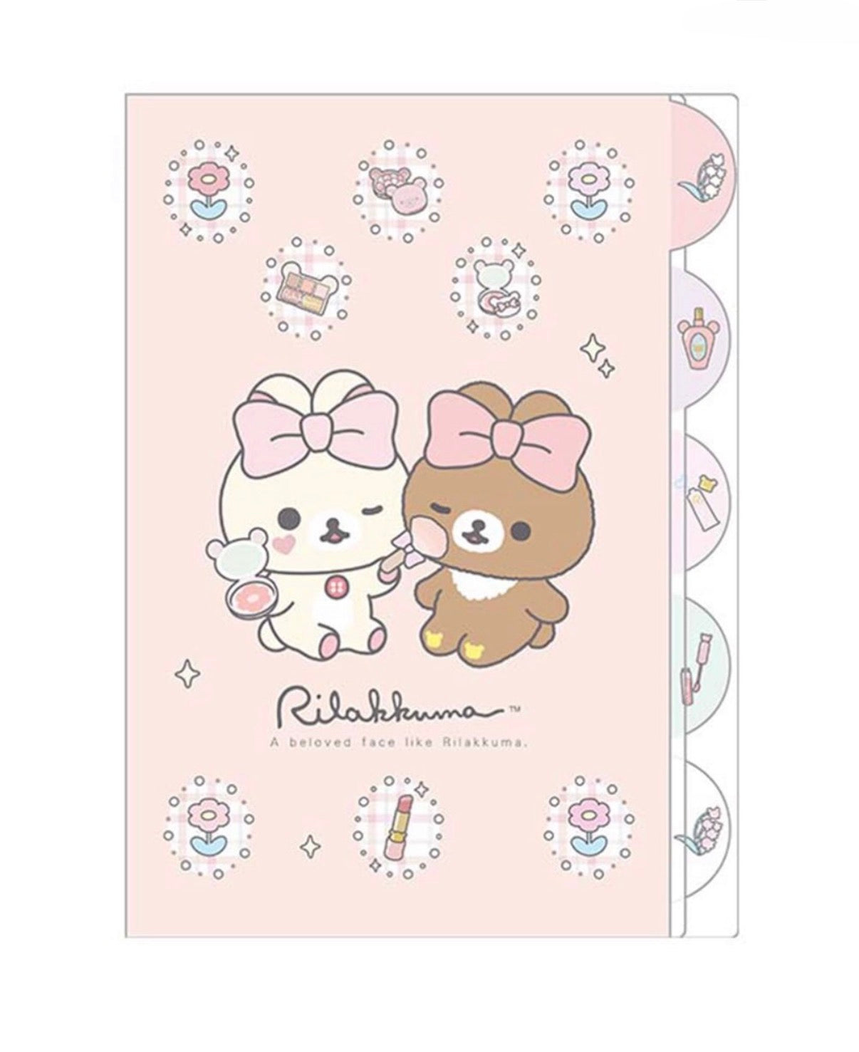 San-X | Carpeta A4 “Makeup Rilakkuma” con índice