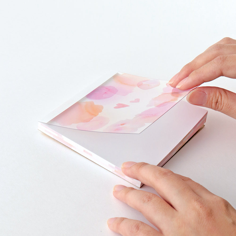 Green Flash | Memopad Cuadrado – Corazones Acuarela