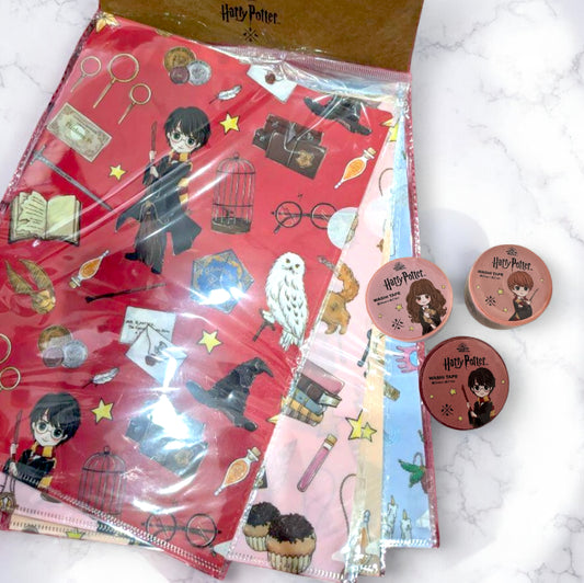Harry Potter | Set Especial 5 folders + 3 Washi Tapes