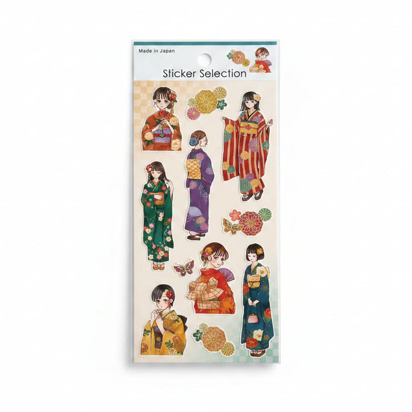 Gaia | Pegatinas decorativas – Chicas en kimono