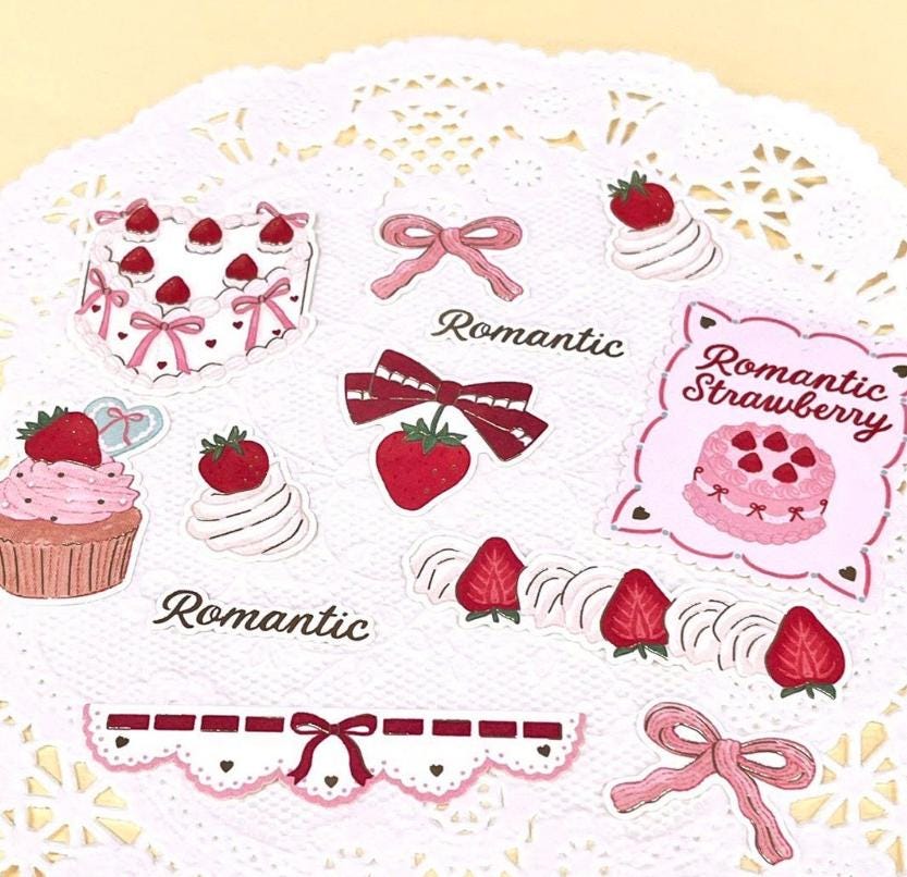 Gaia | Pegatinas Flake – Frilly Cake - Strawberry Chocolate