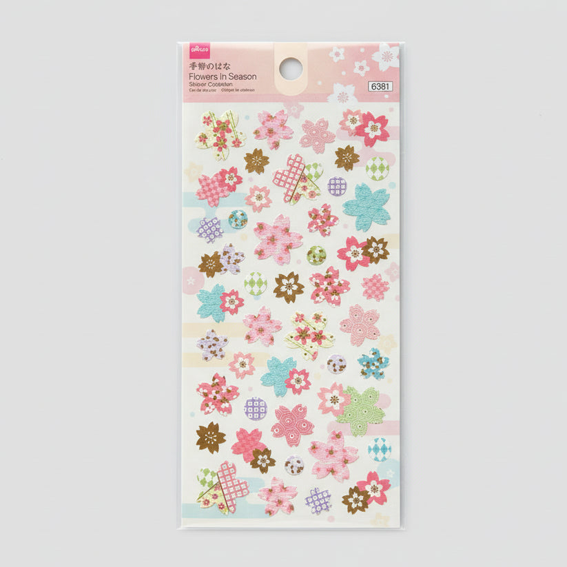 Daiso | Pegatinas de flores de cerezo coloridas – Flowers in Season