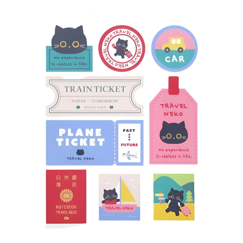 Pegatinas japonesas gato viajero travel neko de kyowa