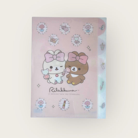 San-X | Carpeta A4 “Makeup Rilakkuma” con índice