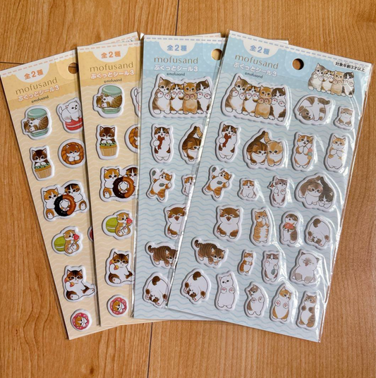 Mofusand | Pegatinas Puffy de Gatos