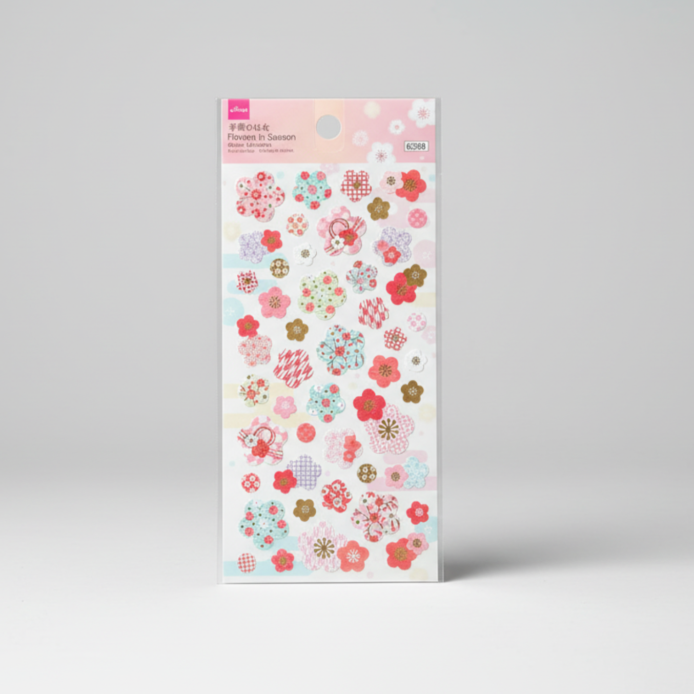 Daiso | Pegatinas de flores de cerezo coloridas – Flowers in Season