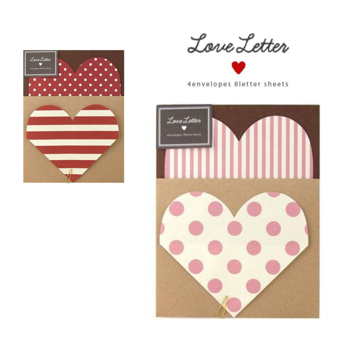 Labclip | Pink Heart Shaped Card Set | Valentine's Day