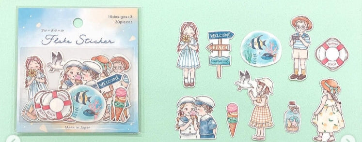 pack de pegatinas flake de gaia verano