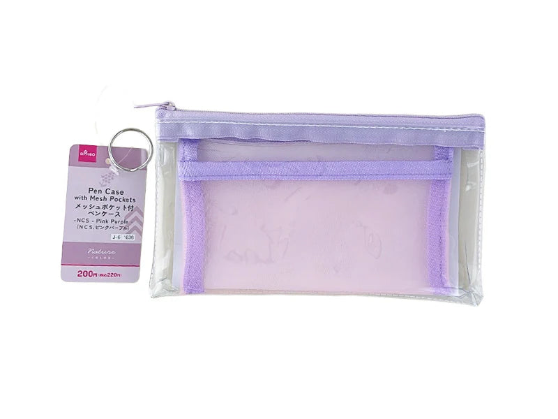 Estuche transparente Daiso Japón vista frontal
