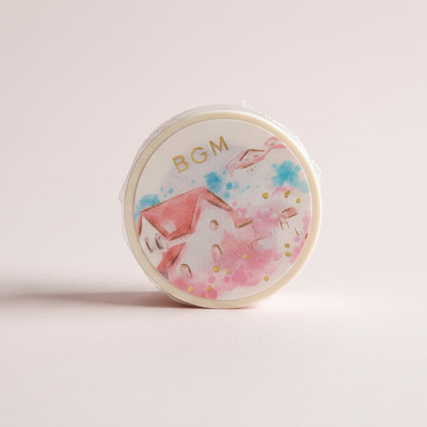 washi tape bgm casa sakura tonos suaves papeleria japonesa españa vista frontal