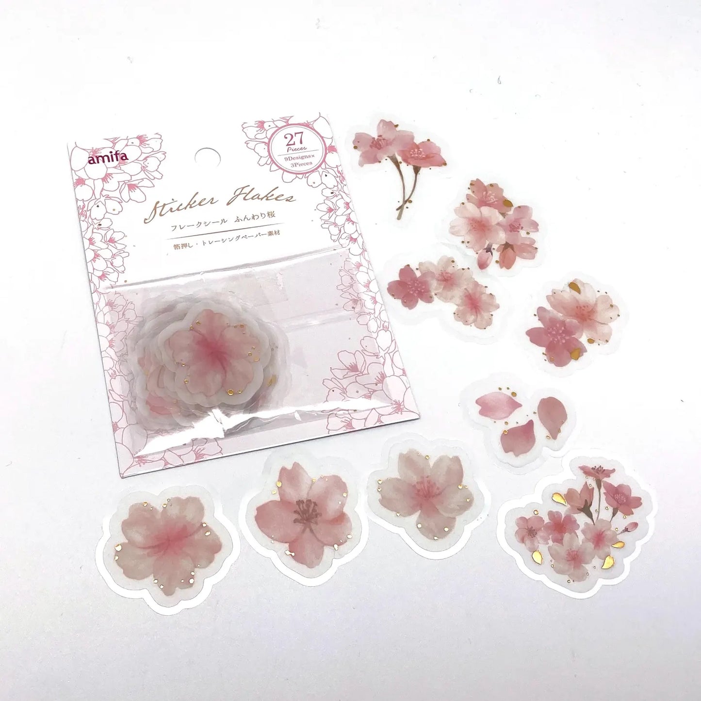 Amifa | Pegatinas Flakes – Sakura Acuarela