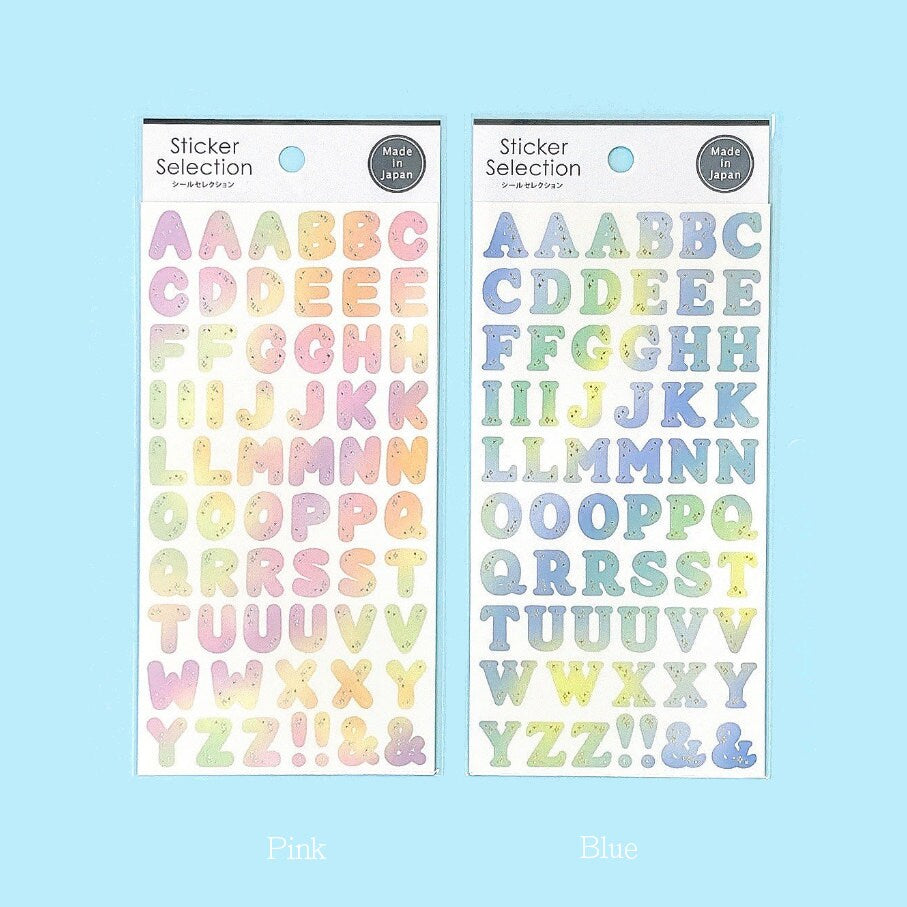 Gaia | Pegatinas japonesas del abecedario - Letras y brillos