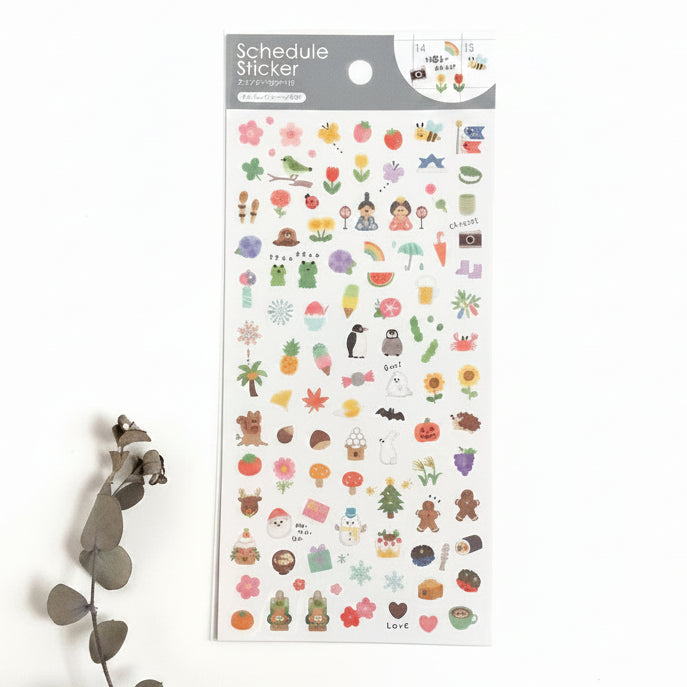 pegatinas calendario de gaia estaciones papeleria japonesa españa