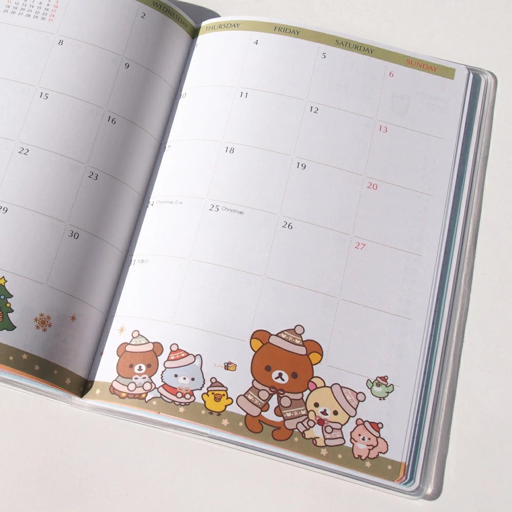 San-X | Agenda mensual B6 Rilakkuma 2026