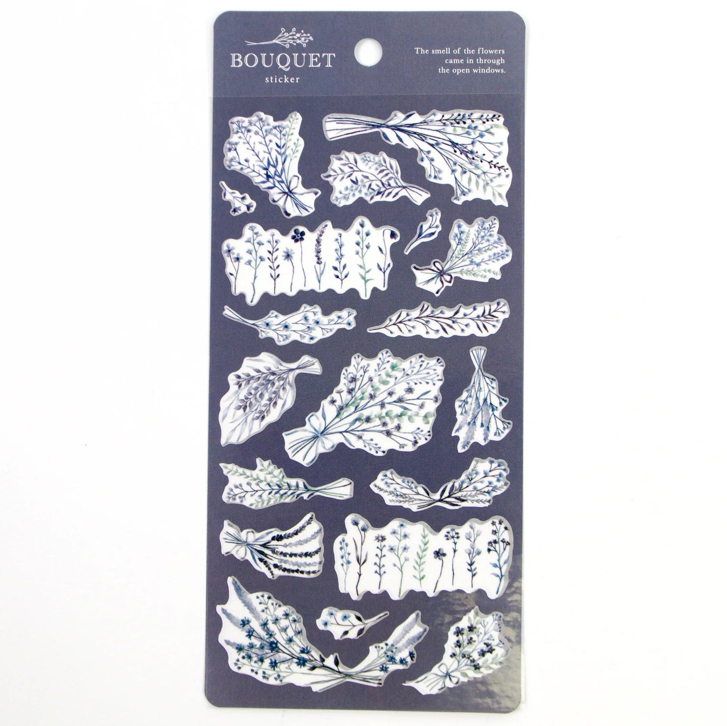 Mind Wave | Pegatinas Decorativas – Hojas Botánicas Blanco & Gris