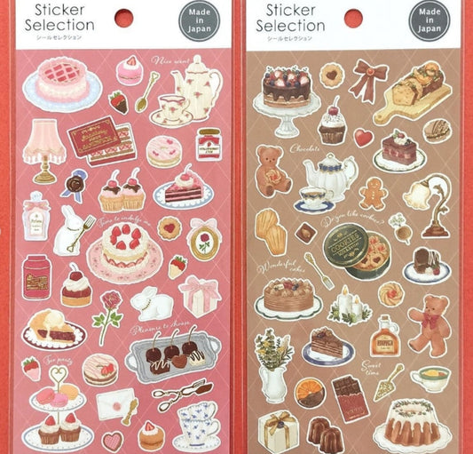Lindas pegatinas de pasteles, galletas, panes, chocolates y fresas para decorar lo que desees
